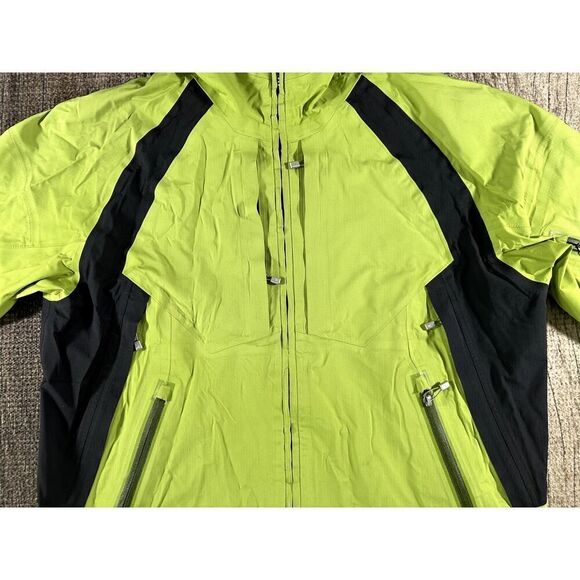 Spyder Men's Pryme Event Waterproof Windbreaker Rain Jacket Lime Green Medium - Picture 3 of 12